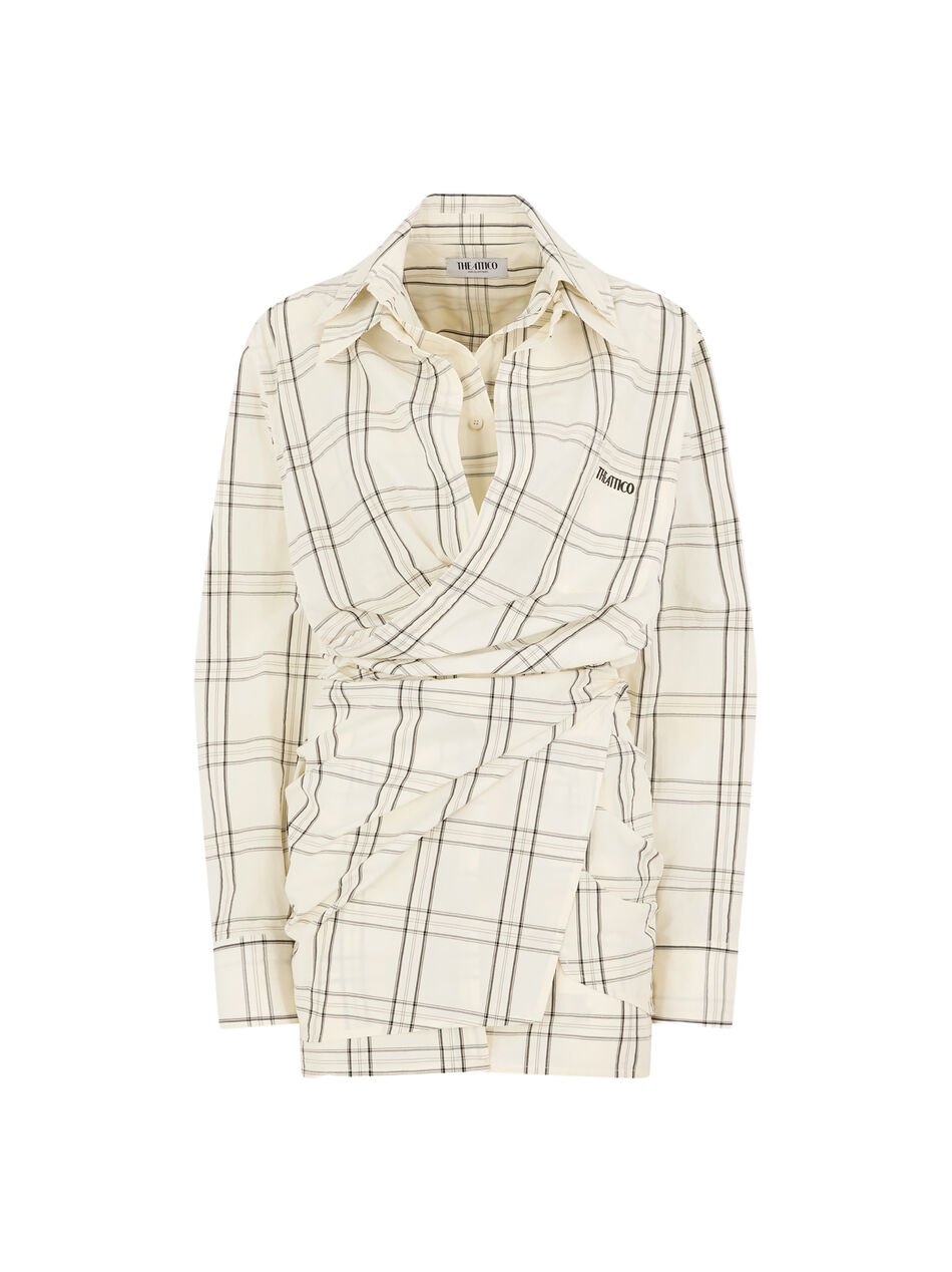 THE ATTICO White and black mini dress WHITE/BLACK 260WCA00458CCC125AA020