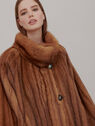 The Attico "Call Me Back" upcycled coat NATURAL 202WCX04F005060