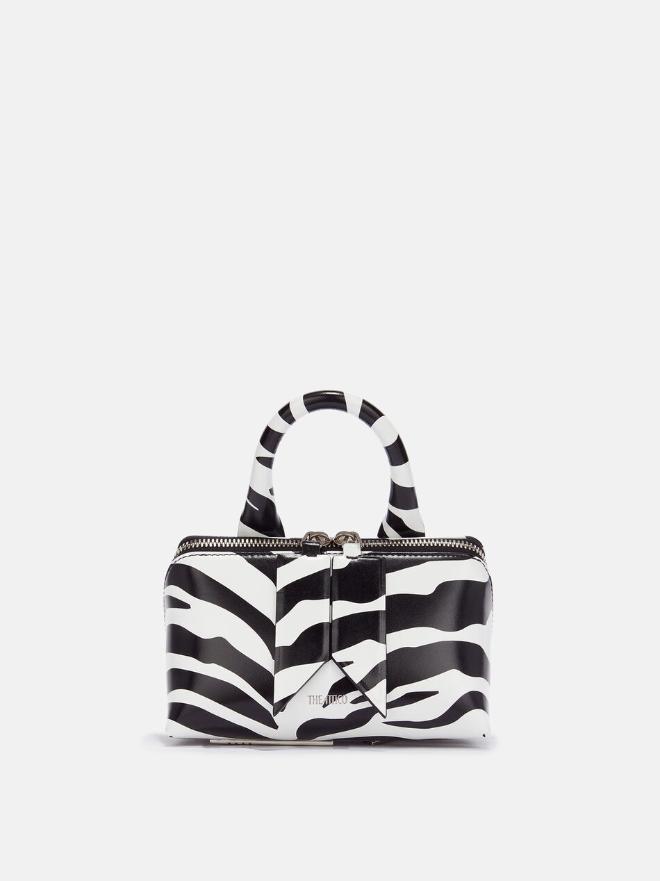 THE ATTICO ''Friday'' white and black mini bag  WHITE/BLACK 231WAH00002LBT020PR020