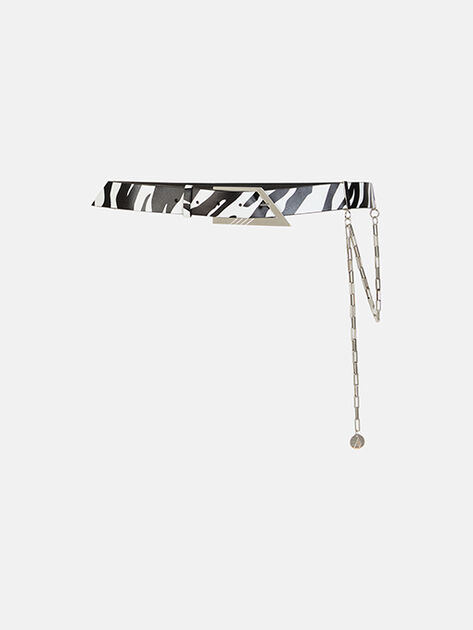 THE ATTICO Black and white belt WHITE/BLACK 236WKE06EL020020