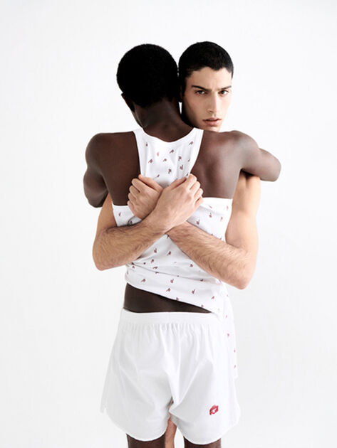 THE ATTICO Tank top white and burgundy strass White/Burgundy SPEWCT000276J050L821