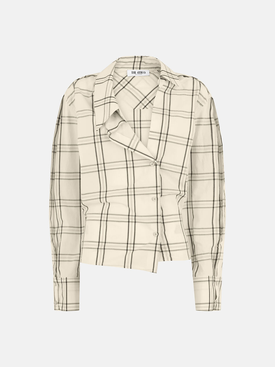 THE ATTICO White and black shirt WHITE/BLACK 260WCH00045CCC125AA020