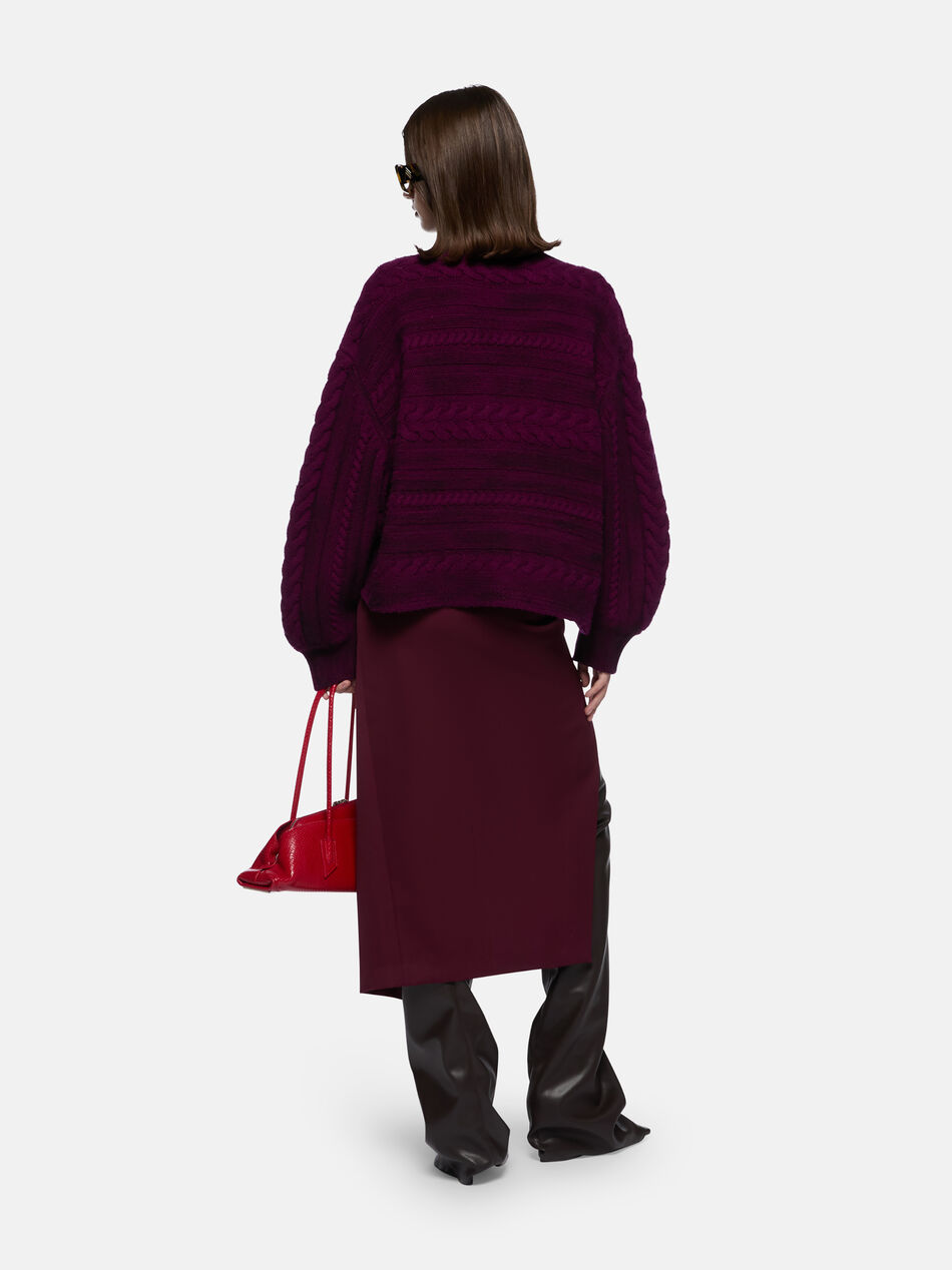 THE ATTICO Burgundy sweater BURGUNDY 251WCK00125KWS009SP114