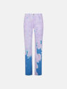 THE ATTICO ''Boyfriend'' violet and dusty blue long pants VIOLET/DUSTY BLUE 232WCP73D050450