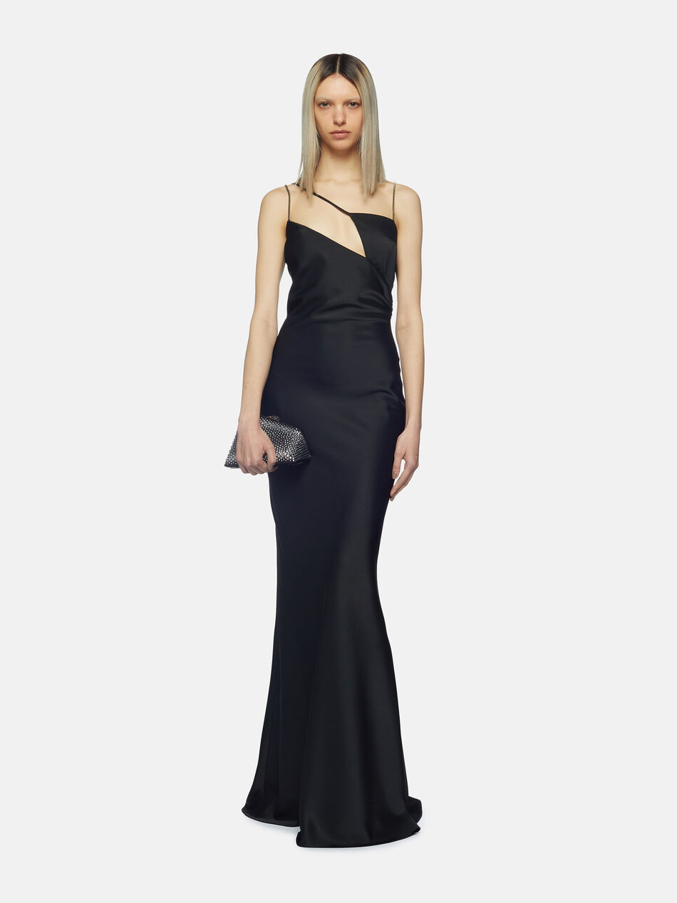 THE ATTICO ''Melva'' black long dress BLACK 232WCW69E020100
