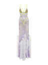 THE ATTICO ''Orchid'' lilac long dress LILAC/YELLOW/GOLD 226WCW50H124359