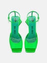 THE ATTICO ''Piper'' fluo emerald sandal  231WS599E056407