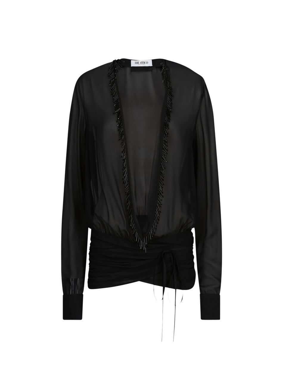 THE ATTICO Black blouse Black 251WCE00003PAA085RA100