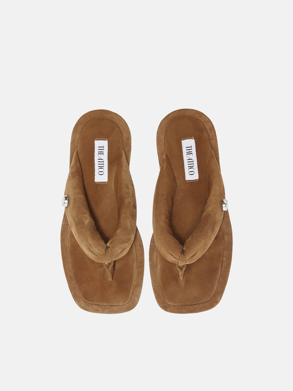 THE ATTICO ''Indie'' pale brown flat thong Pale brown 250WSH00797LBT007AA994