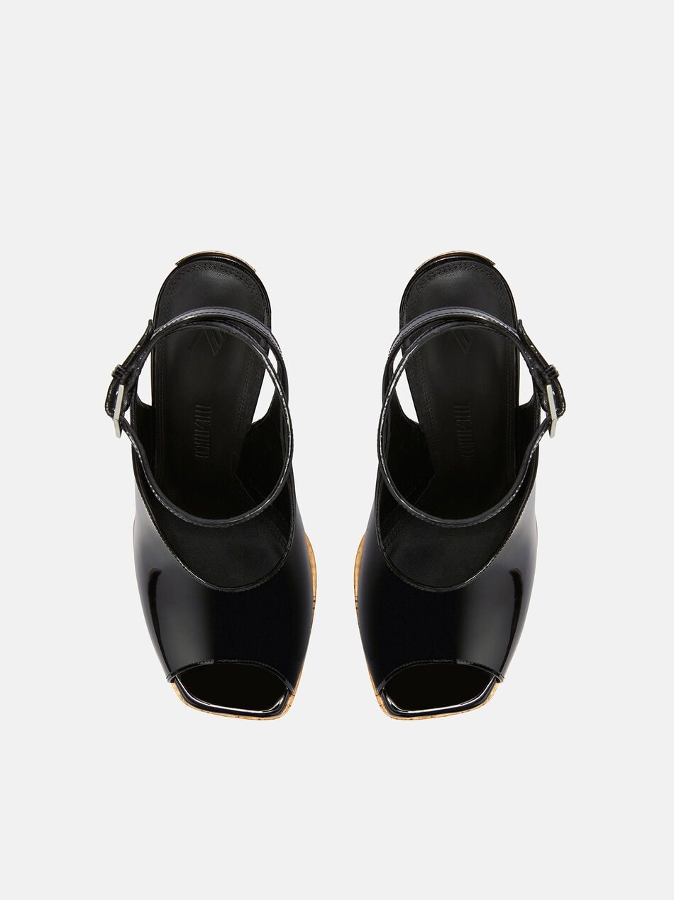 THE ATTICO ''Ornella'' black and beige sandal BLACK/BROWN 260WSH00911LBT002AA048