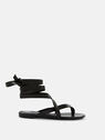 THE ATTICO ''Beth'' black flat sandal  223WS437L001100