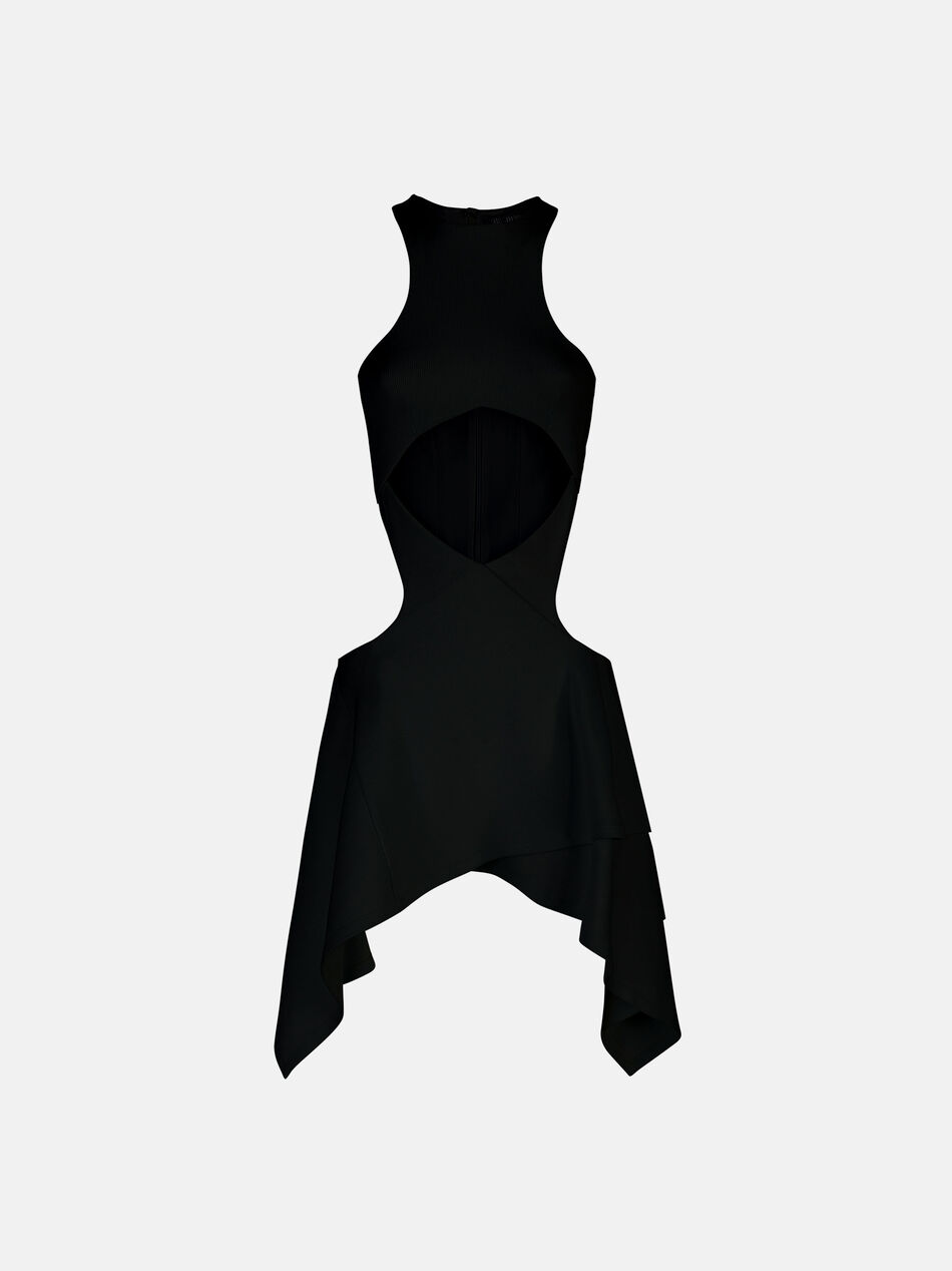 THE ATTICO "Magnolia" black mini dress BLACK 238WCA228J015100