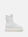 THE ATTICO ''Selene'' white flatform boots  227WS448L019001