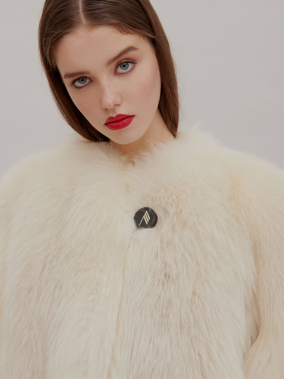 The Attico "Call Me Back" upcycled coat ICE 202WCX02F001042