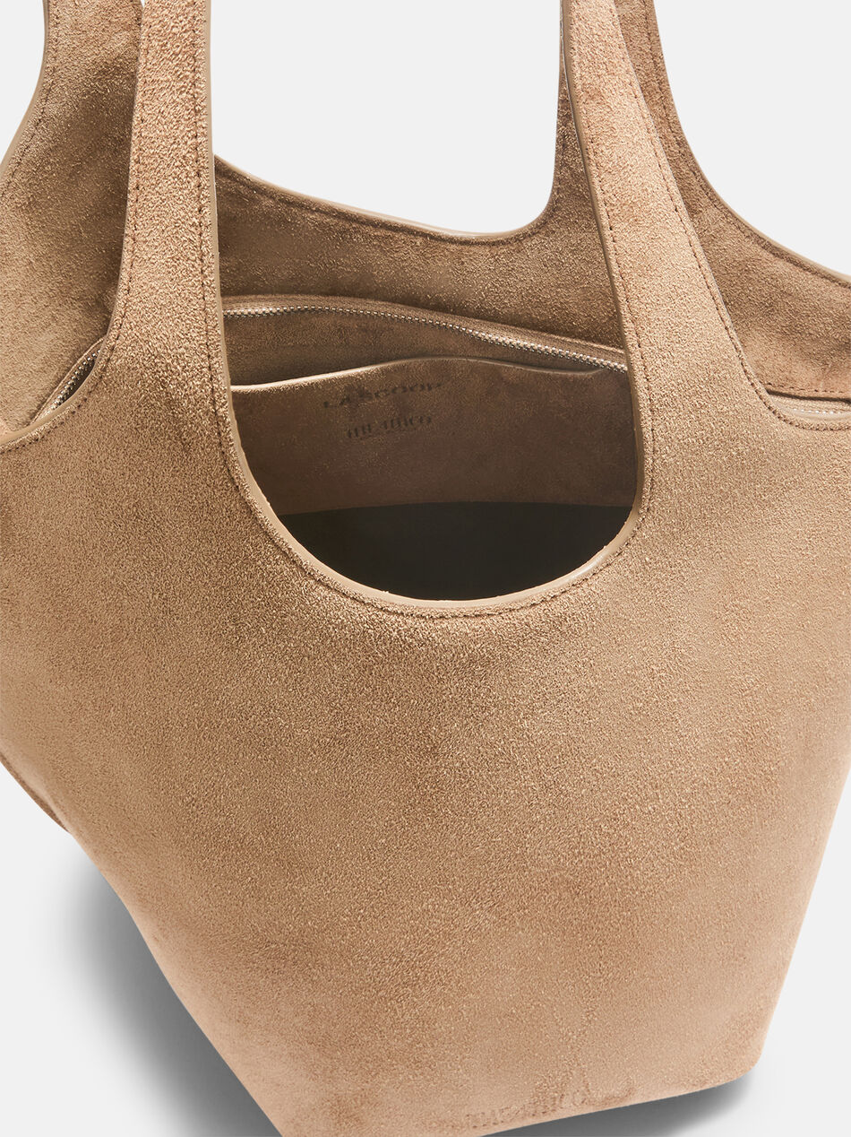 THE ATTICO ''La Scoop'' tobacco shoulder bag TOBACCO 260WAH00062LBT007AA039