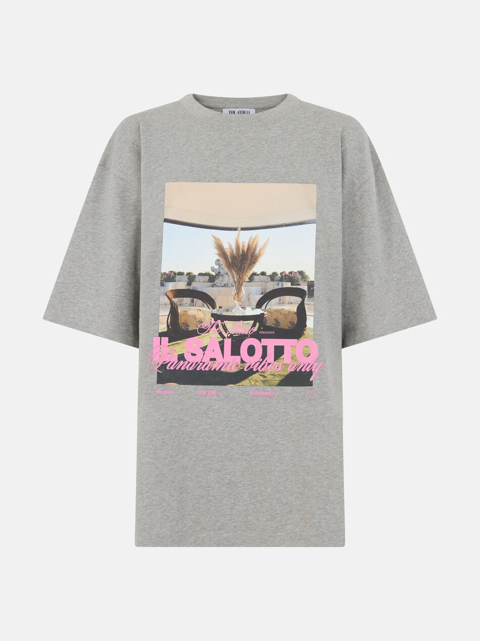 THE ATTICO The Attico x Highsnobiety mèlange grey t-shirt Melange grey SPEWCT00219JJJ034PR183