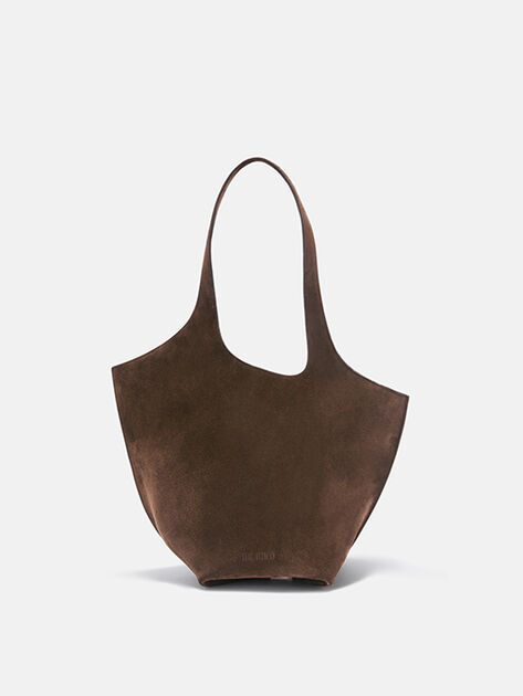 THE ATTICO ''La Scoop'' dark brown shoulder bag DARK BROWN 260WAH00062LBT007AA204