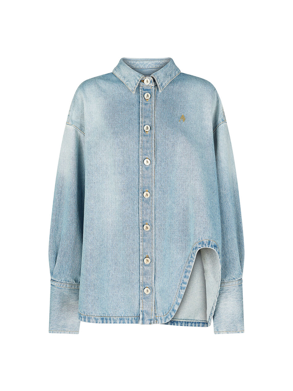 THE ATTICO ''Diana'' light blue denim shirt jacket Light blue denim 247WCB68D049176