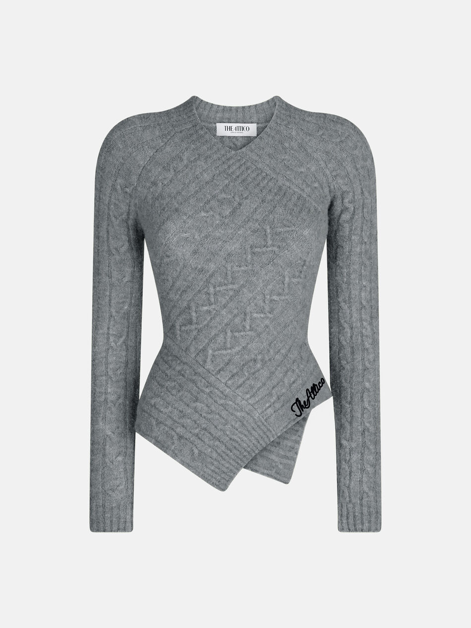 THE ATTICO Melange grey sweater Melange grey 251WCK00119KWW001AA183