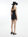 THE ATTICO Black bustier mini dress