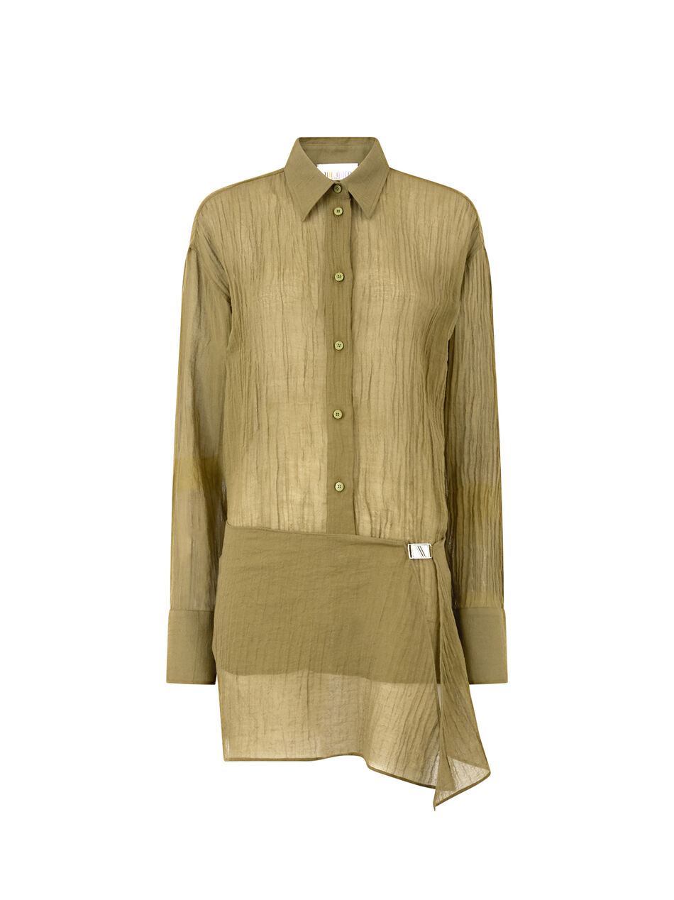 THE ATTICO Military green mini dress MILITARY GREEN 260WCA00491CCC103AA081