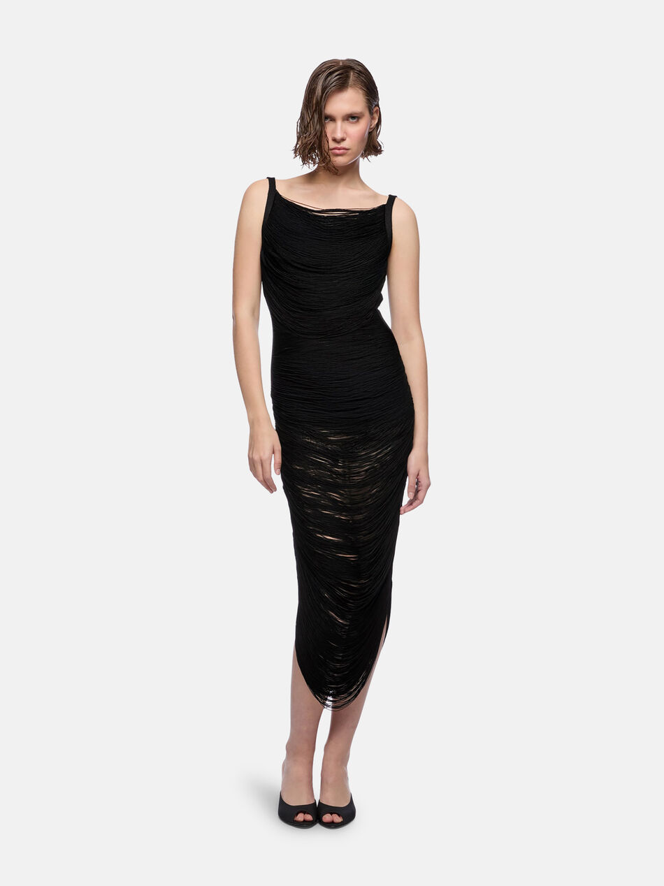 THE ATTICO Black midi dress Black 250WCW00239KVV015AA100