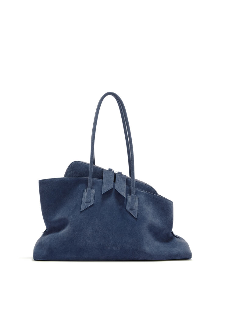 Attico Top Handle ''la Passeggiata Medium'' Sapphire Blue In Blue