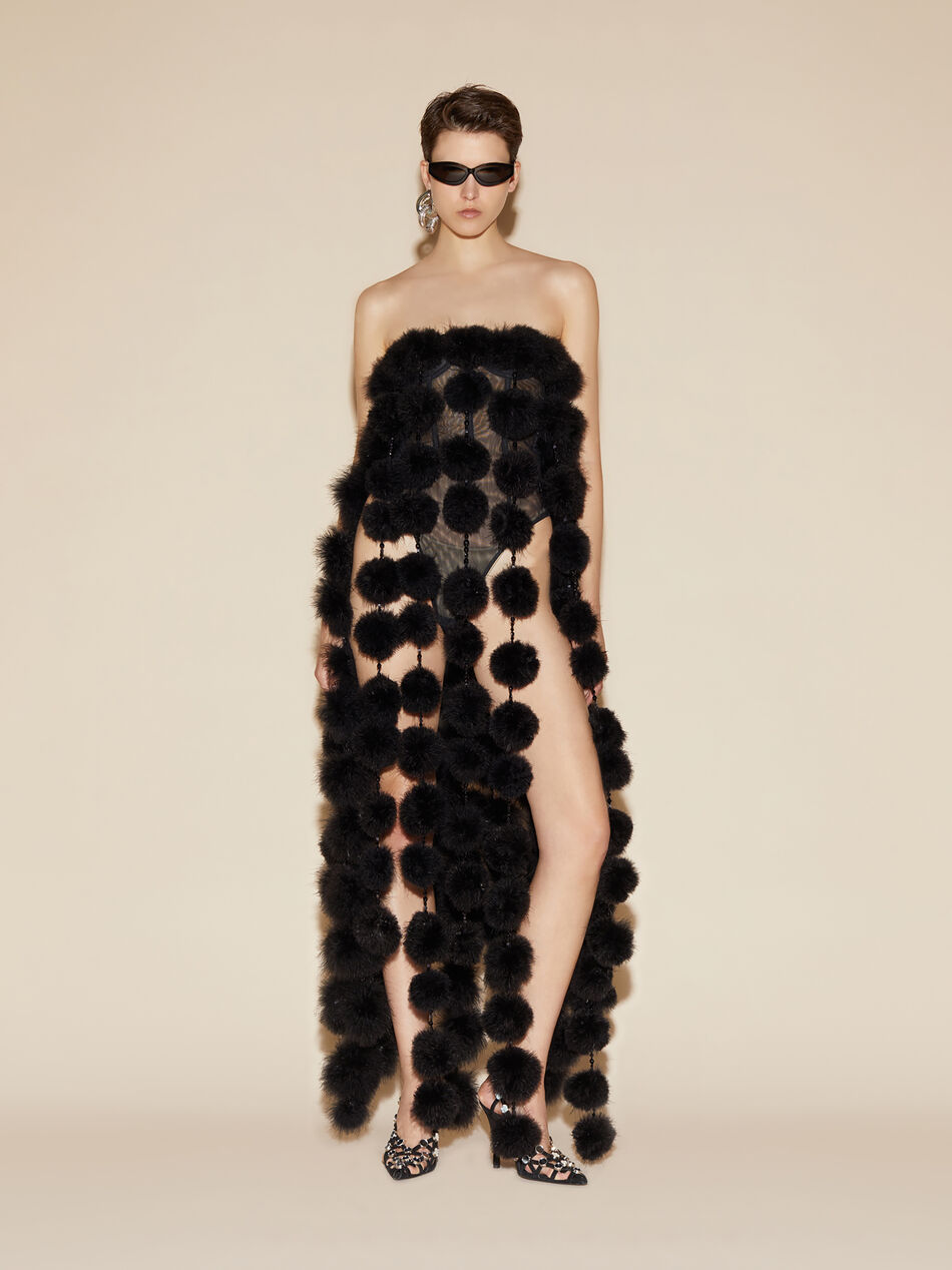 THE ATTICO Black midi dress Black 246WCM141H183100