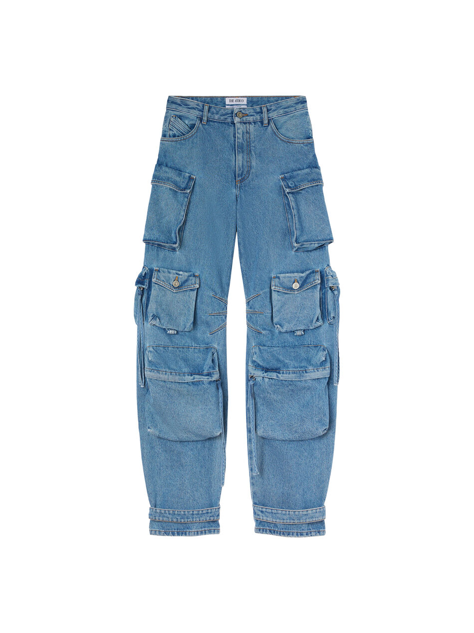THE ATTICO ''Fern'' washed blue long pants Washed blue 241WCP84D082676