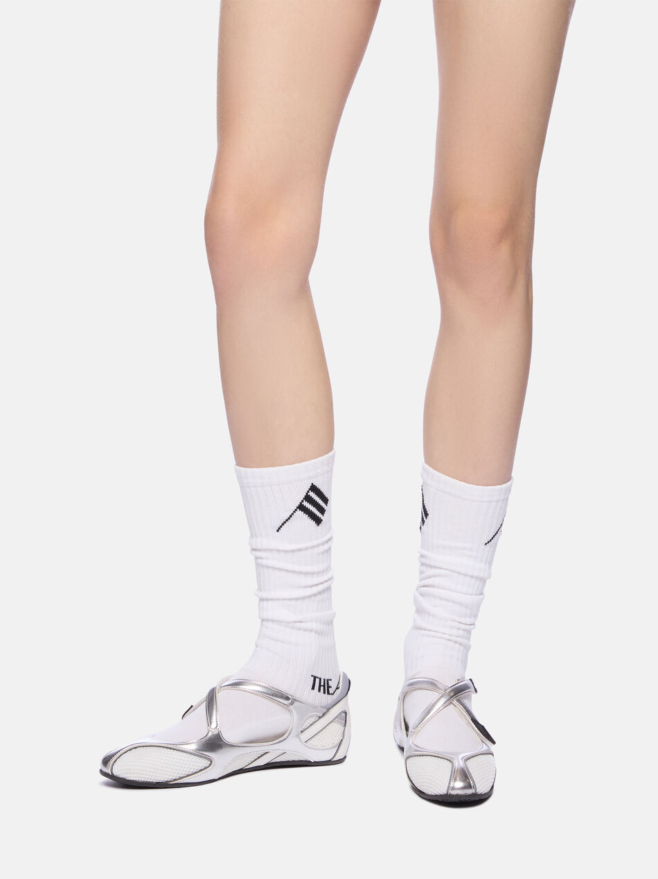 THE ATTICO ''Floor 01'' ballerina flat silver SILVER 250WSH00871MIX024AA002