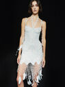 THE ATTICO ''Lily'' aquamarine bustier mini dress  226WCA133H119272