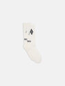 THE ATTICO Short lenght socks WHITE/BLACK 236WAK01C030020