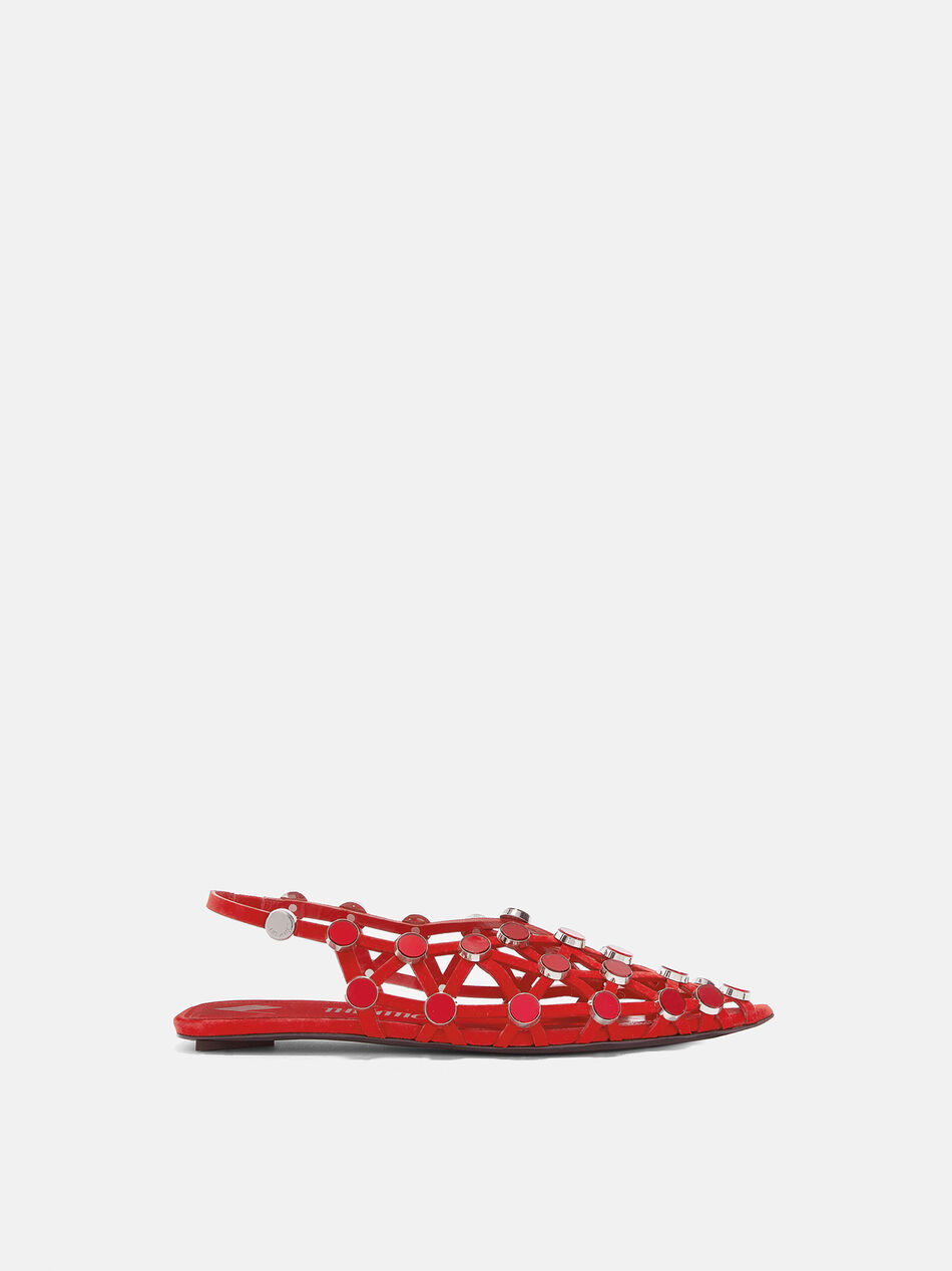 THE ATTICO ''Grid'' red ballerina RED 247WS801L007SR010