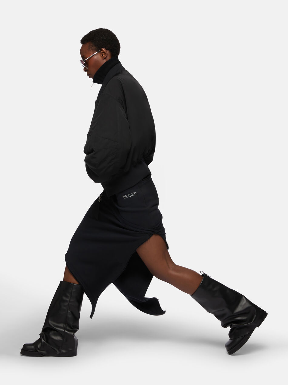 THE ATTICO "Anja'' black bomber BLACK 250WCB00070PLL001AA100