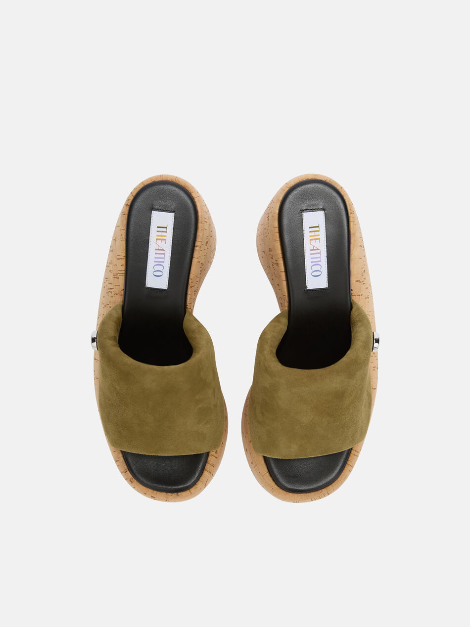 THE ATTICO ''Mochi'' khaki flatform Khaki 260WSH00905MIX106AA853
