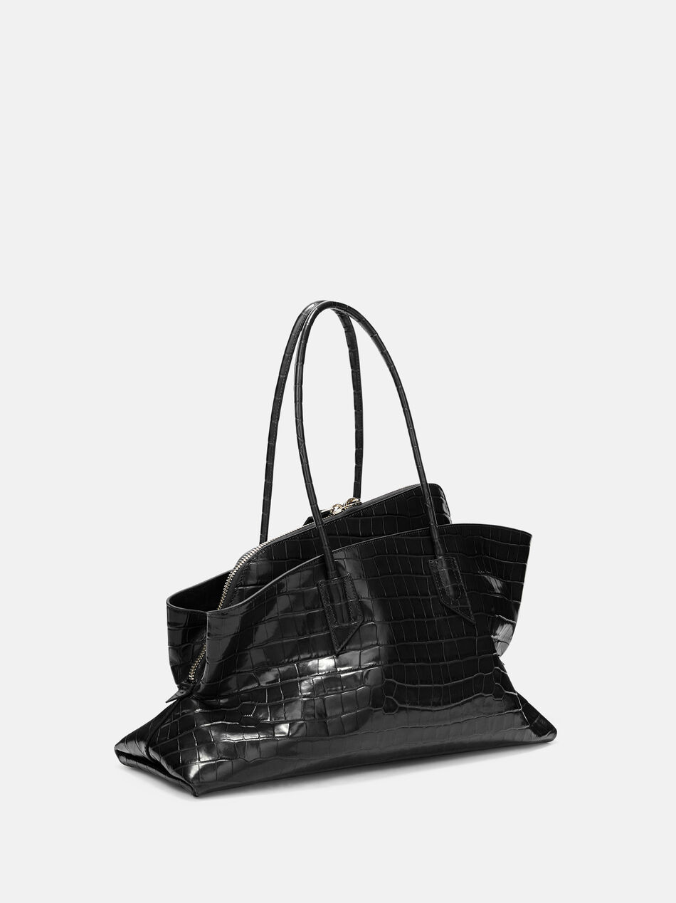 THE ATTICO ''La Passeggiata Medium'' black top handle Black 251WAH00054LBT021PR100