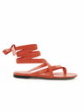 THE ATTICO ''Beth'' orange flat sandal