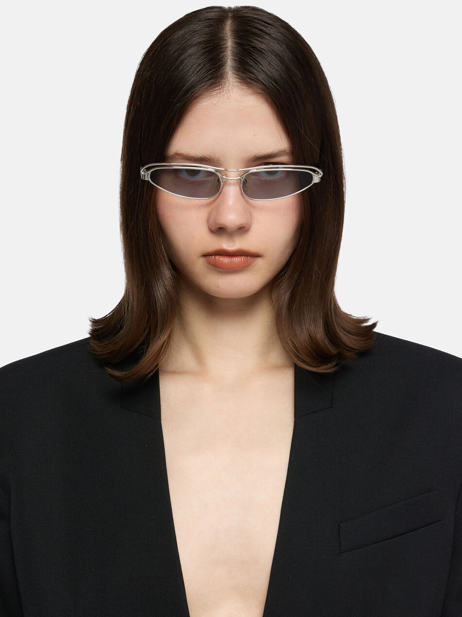 THE ATTICO Black and silver sunglasses BLACK/SILVER 251WAS00034MET008AA890