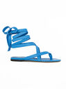 THE ATTICO ''Beth'' turquoise flat thong  222WS437L001014