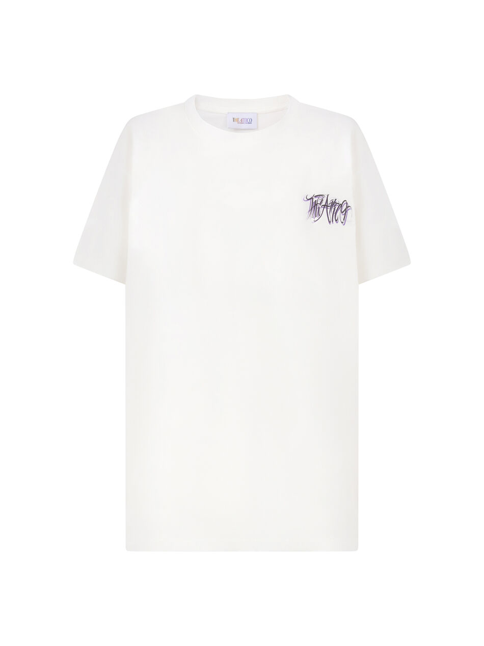 THE ATTICO White and multicolor t-shirt WHITE/MULTICOLOR 260WCT00353JJJ025GA445