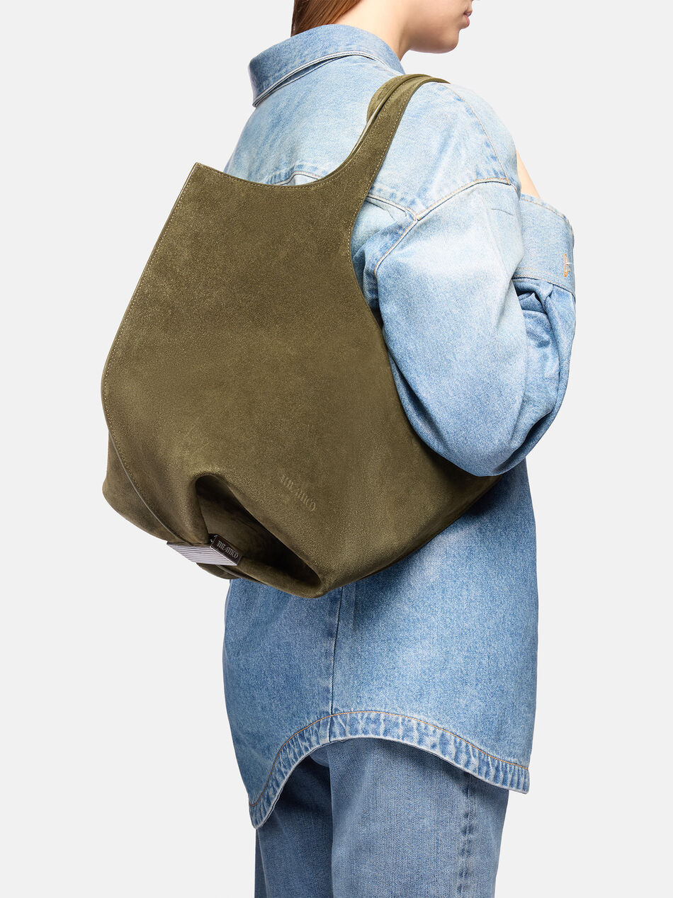 THE ATTICO ''La Scoop'' military green shoulder bag Military green 260WAH00062LBT007AA828