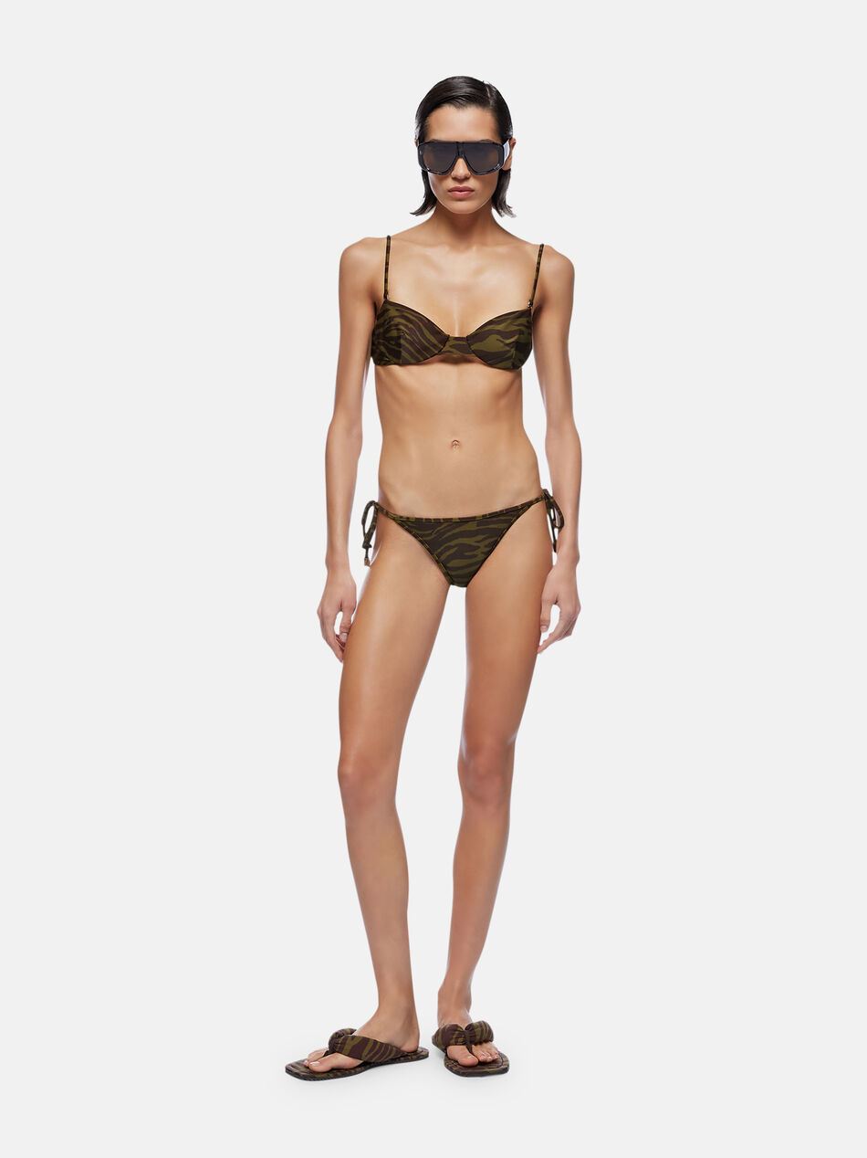 THE ATTICO Dark green and dark brown bikini Dark green/dark brown 250WBC00004PAA014PR997