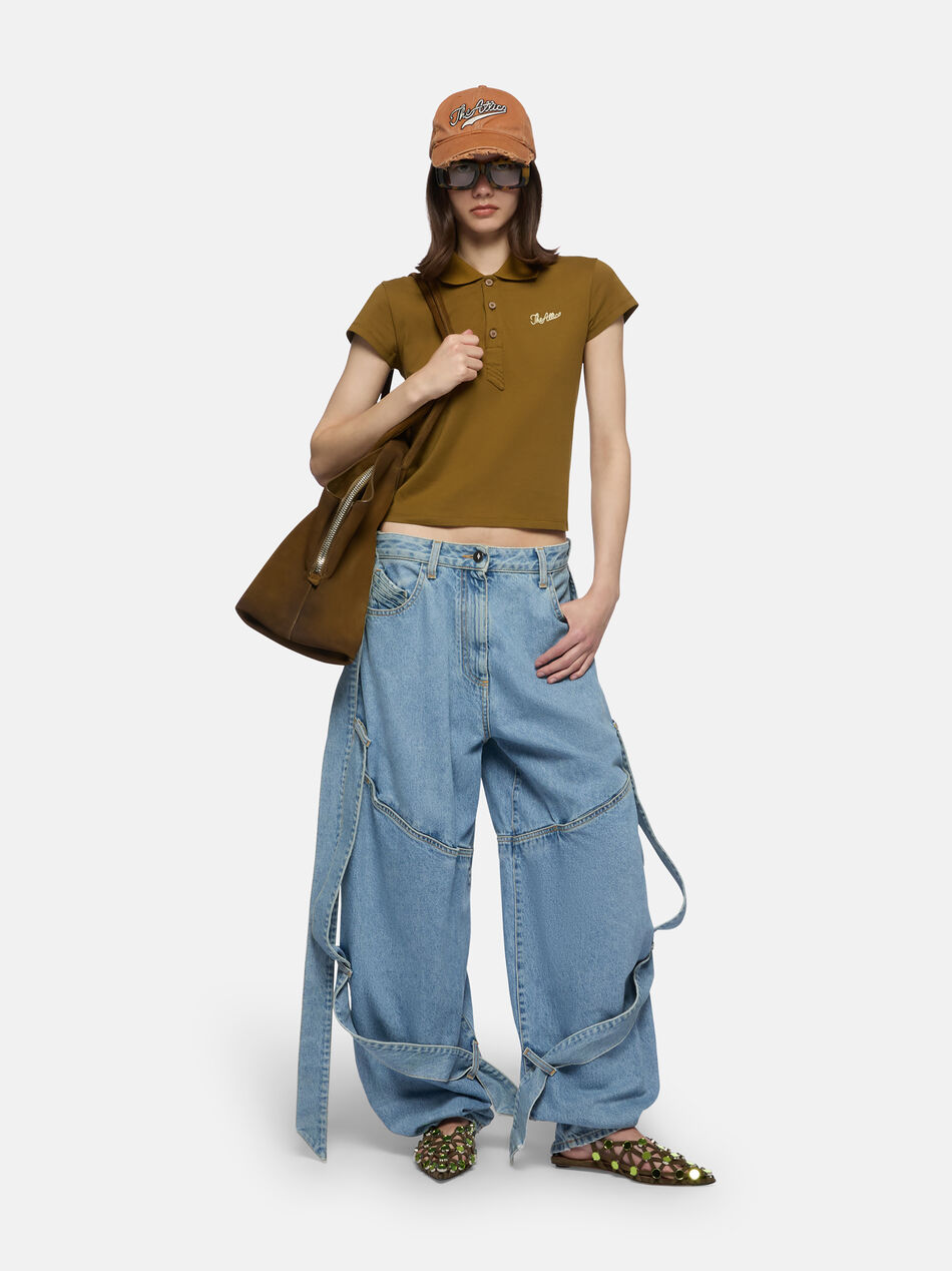 THE ATTICO Military green t-shirt MILITARY GREEN 251WCT00358JJJ025AA081