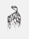 THE ATTICO ''Helen'' black, silver and pink top  231WCT164H143436