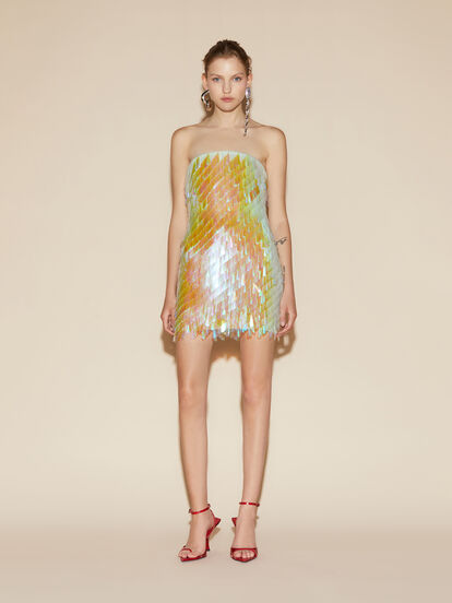 knee length dresses for ladies The Attico SEQUIN DRESS €625,00 EUR main image 0