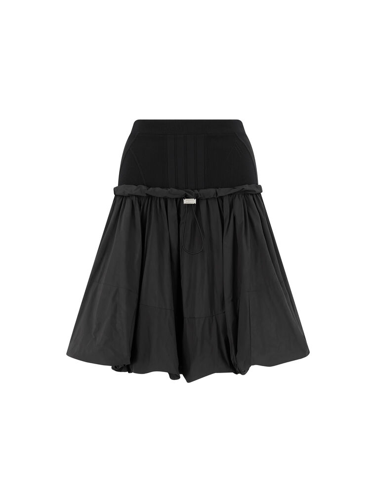 Attico The  Skirts Gend - Black Midi Skirt Black Main Material: 53% Polyamide 47% Cotton, Second Mate In Black
