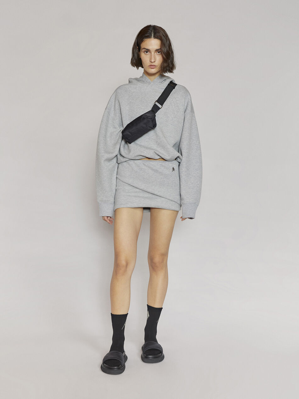 THE ATTICO "Maeve" light grey sweater MELANGE 212WCT45C025183