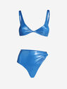 THE ATTICO Ocean blue metallic bikini