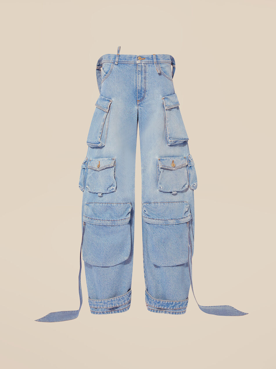 THE ATTICO Sky blue long pants SKY BLUE 246WCP180D085024