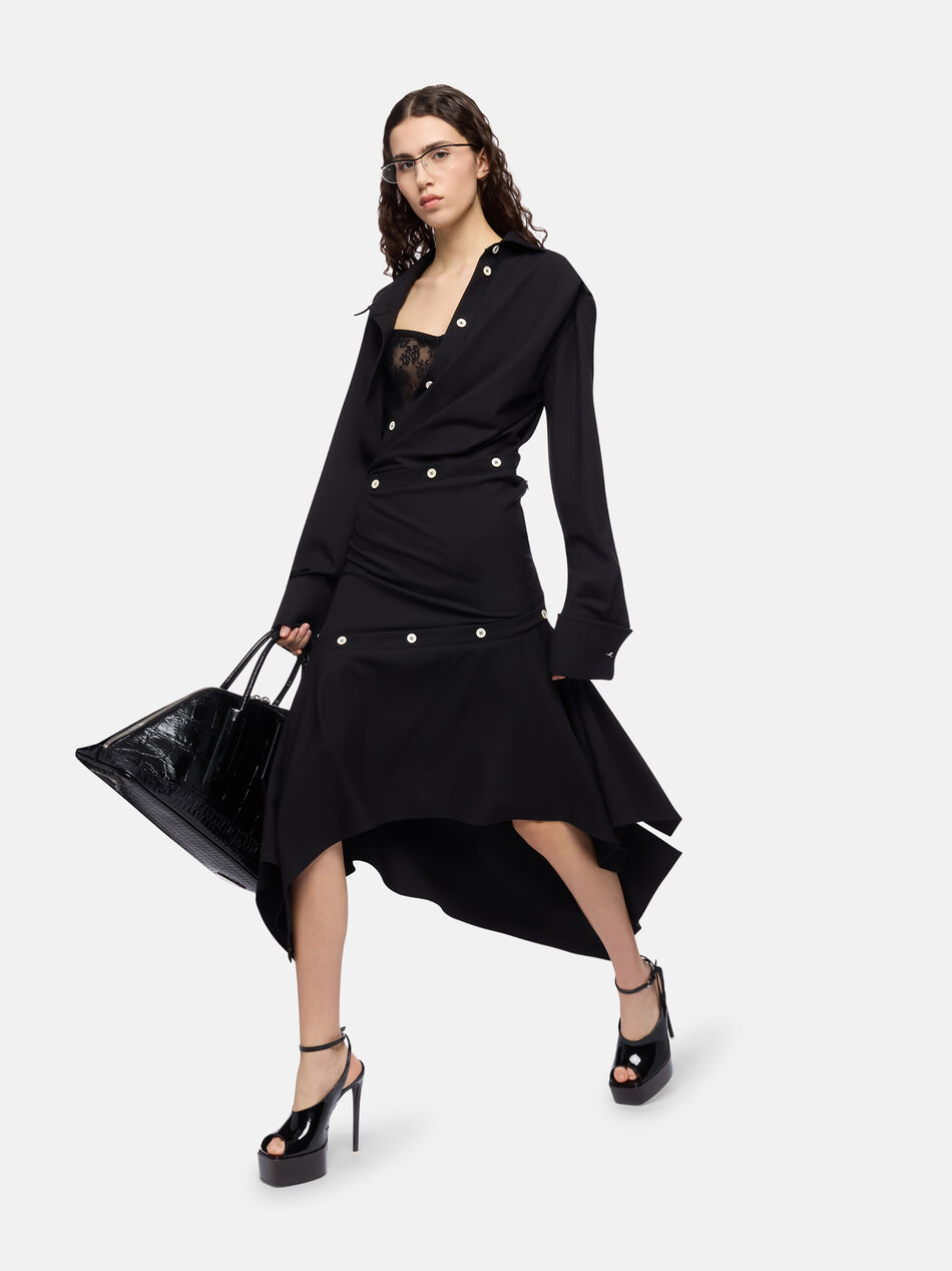 THE ATTICO Black midi dress Black 260WCW00291PLL015AA100